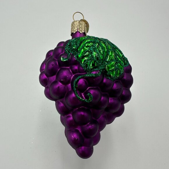 3 Mercury Glass Grape Christmas Ornaments / 2 Old World Christmas & 1 Inge-Glas - Picture 3 of 15